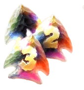 Upgrade All symbol - Prismatic rainbow arrow