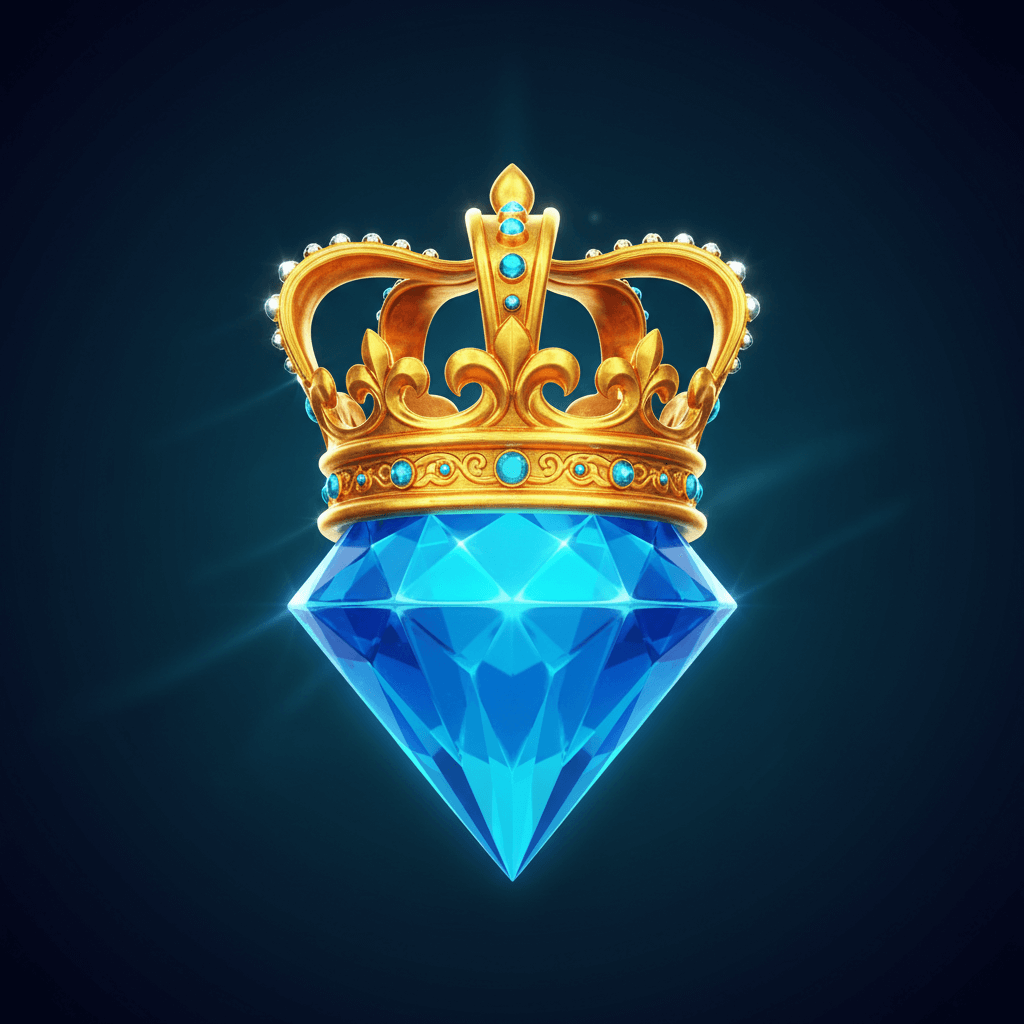 Blue gem level 4 - large crown