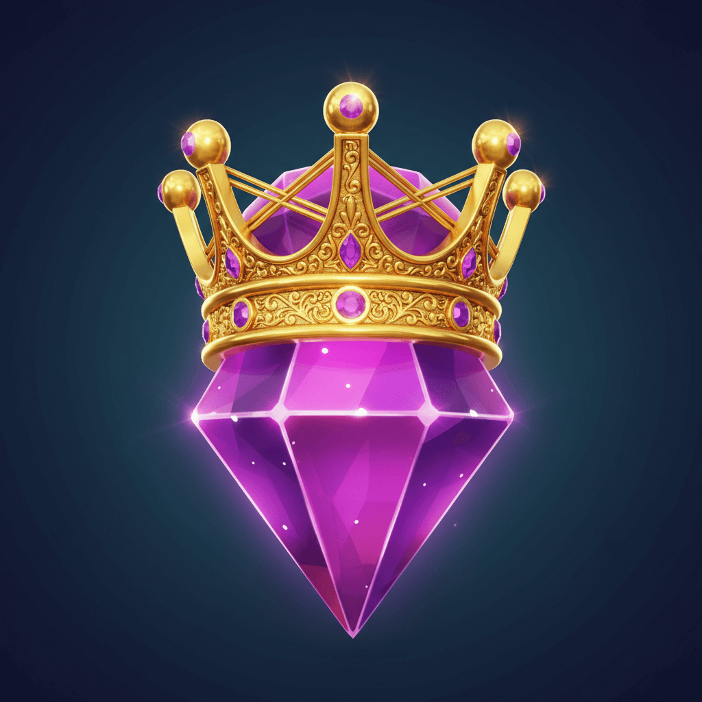 Purple gem level 4 - large crown